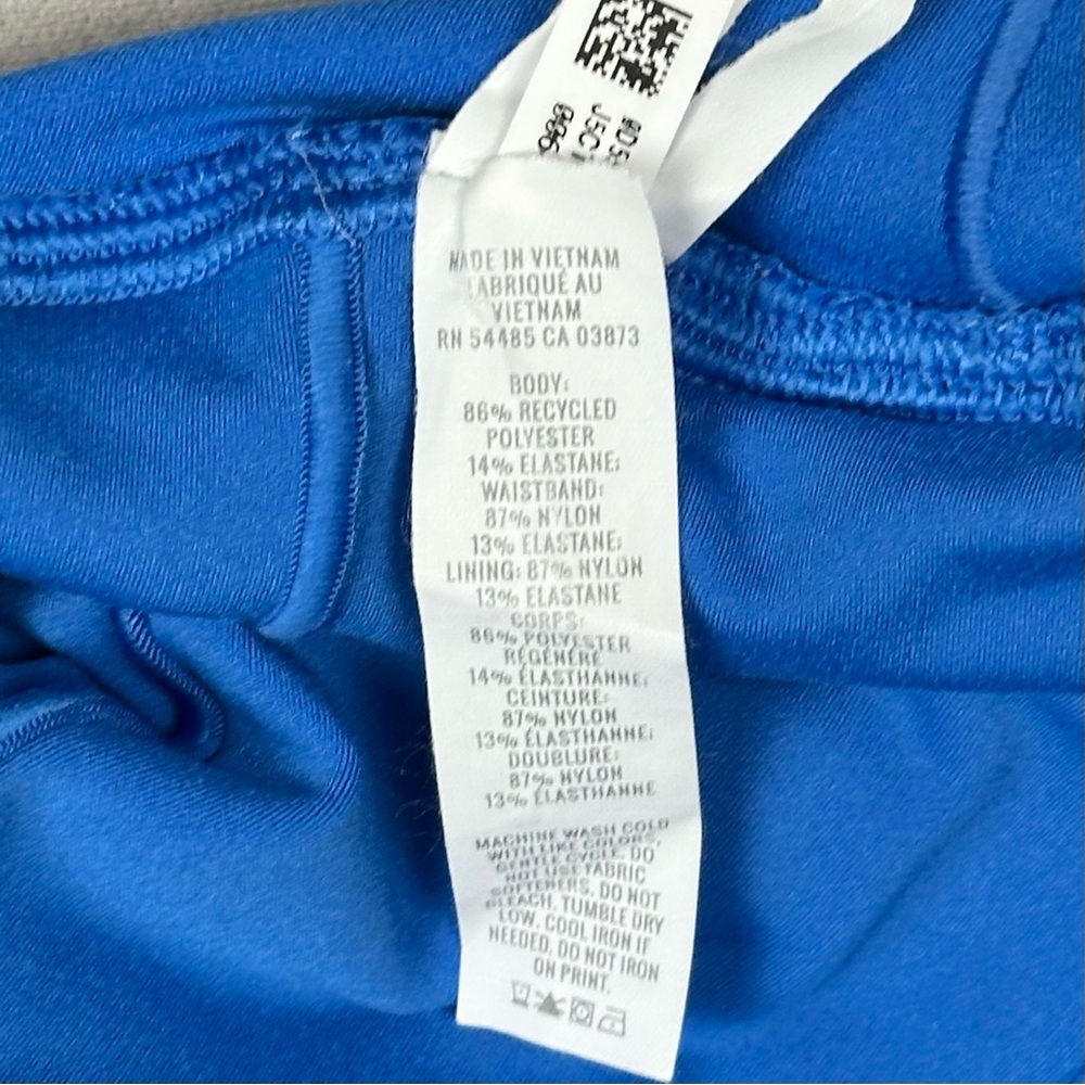 OFFLINE by Aerie Women’s Real Me Ruched  Flowy Blue Tiger Print Shorts Sz L - Picture 10 of 11